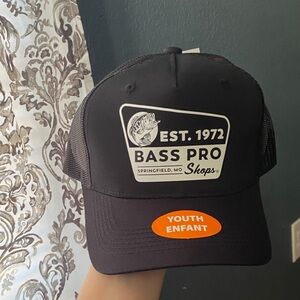 Bass Pro Shops Black Youth Trucker Hat